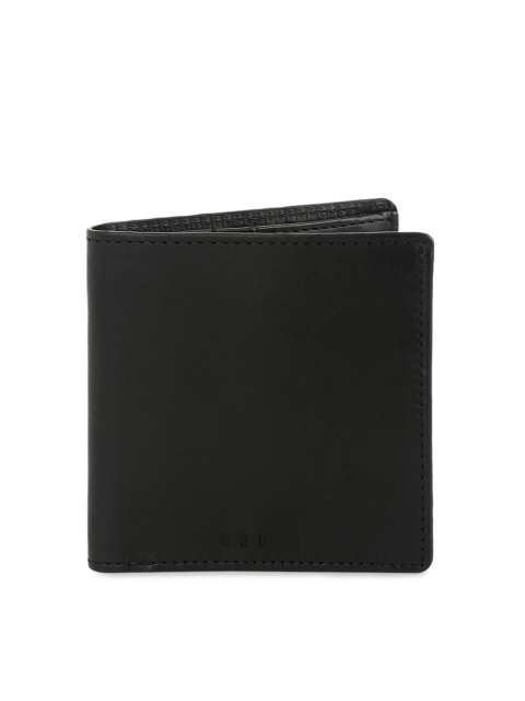 

CRUST Men Black Solid Two Fold Leather Wallet