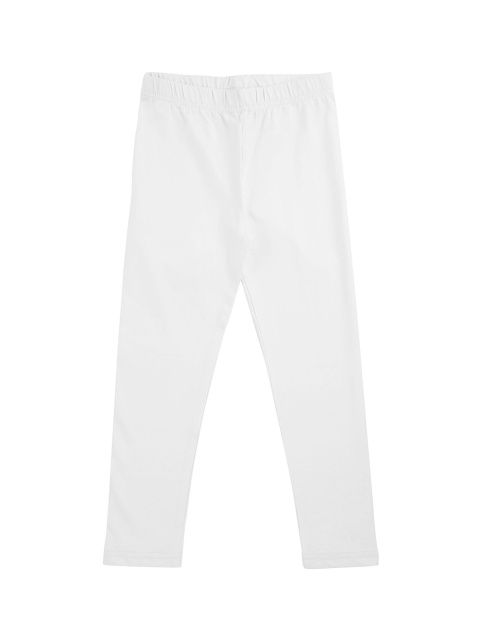 

Cherokee Girls White Solid Ankle-Length Leggings