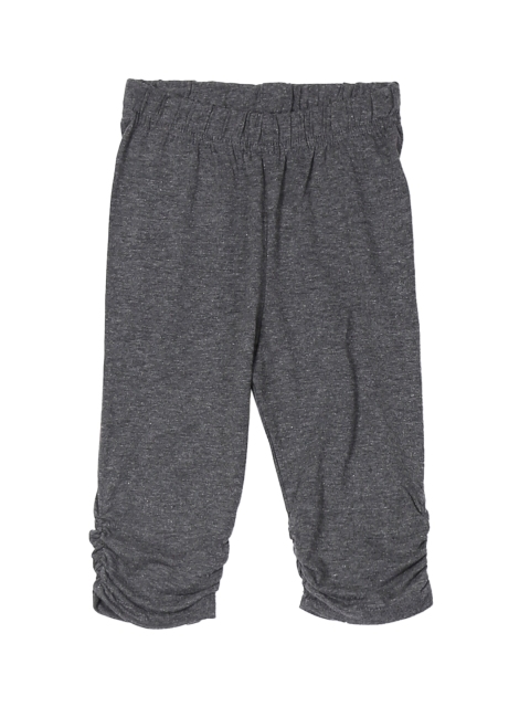 

Cherokee Girls Charcoal Grey Solid Ruched Hem Leggings