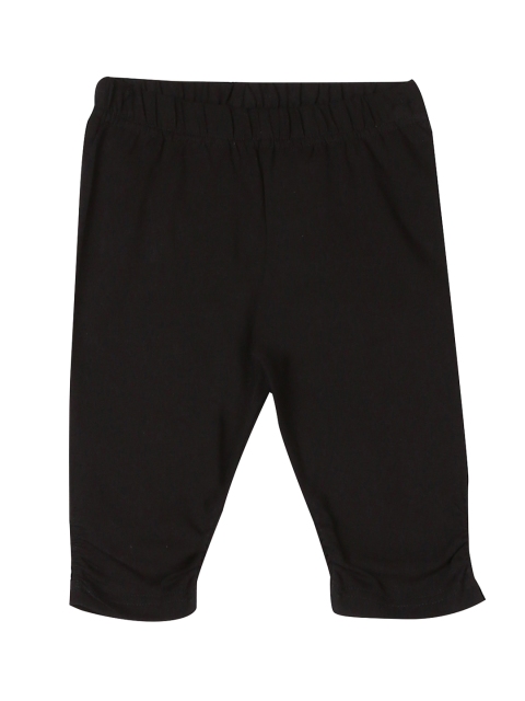 

Cherokee Girls Black Solid Ruched Hem Capris