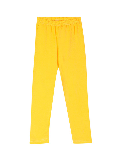 

Cherokee Girls Yellow Solid Knitted Ankle-Length Leggings