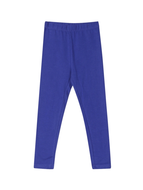 

Cherokee Girls Blue Solid Ankle-Length Leggings