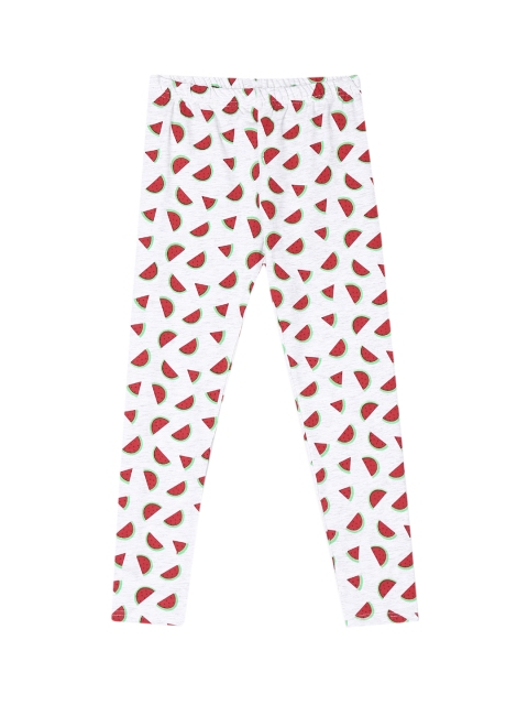 

Cherokee Girls Grey & Red Watermelon Printed Ankle-Length Leggings
