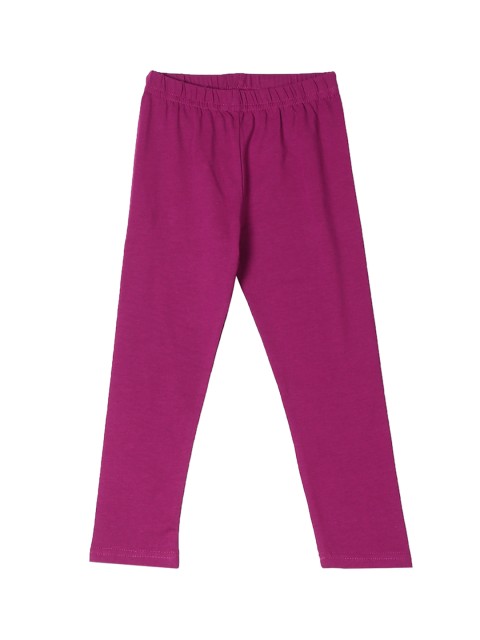 

Cherokee Girls Purple Solid Ankle-Length Leggings