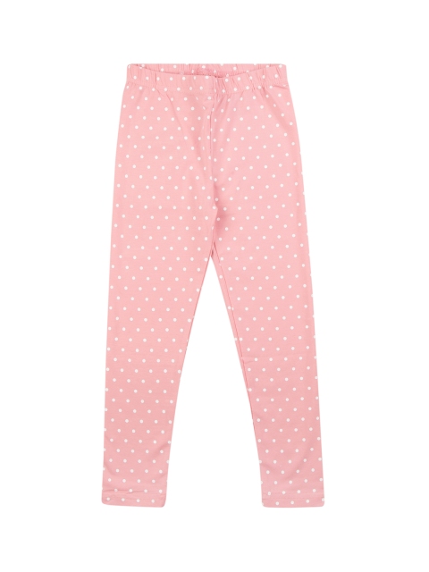 

Cherokee Girls Pink & White Printed Ankle-Length Leggings