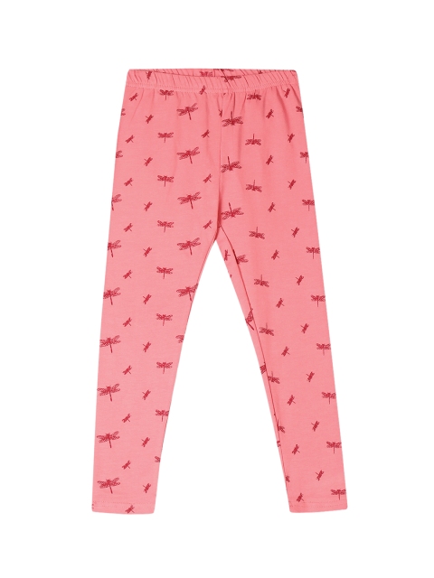 

Cherokee Girls Pink & Red Printed Ankle-Length Leggings