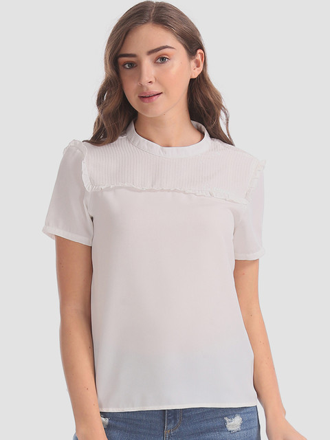 

ELLE Women White Solid Top