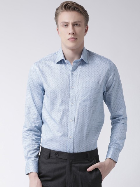 

COBB Men Blue Regular Fit Printed Formal Shirt