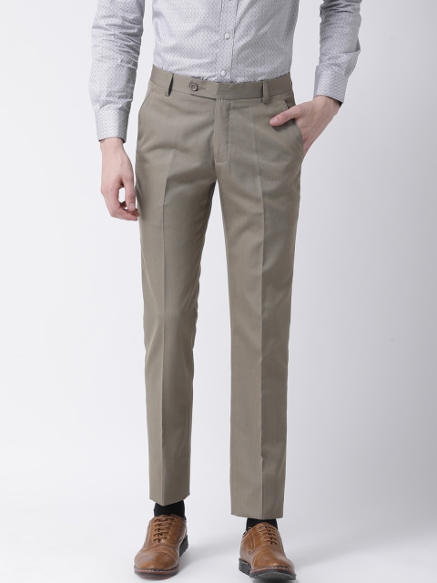 

COBB Men Grey Regular Fit Solid Regular Trousers