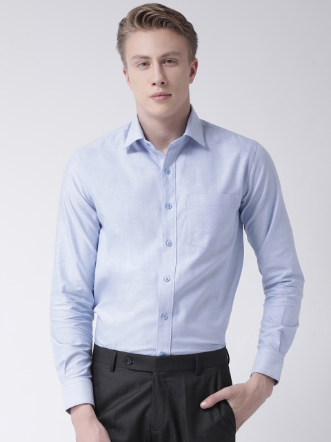 

COBB Men Blue Regular Fit Solid Formal Shirt