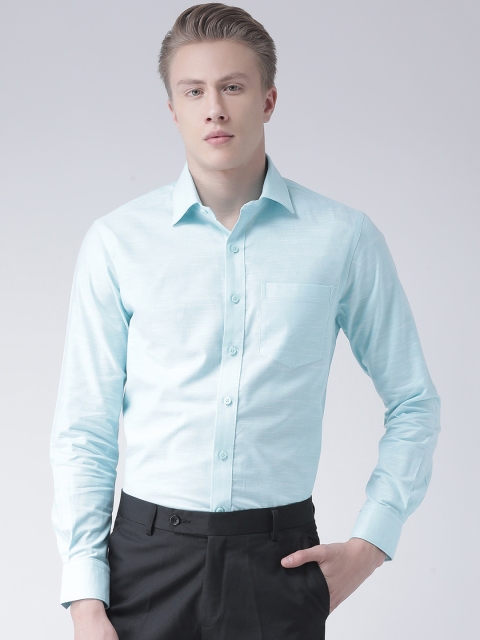 

COBB Men Turquoise Blue Regular Fit Solid Formal Shirt