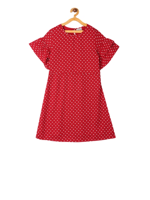 

Cherokee Girls Red Printed Fit and Flare Dress