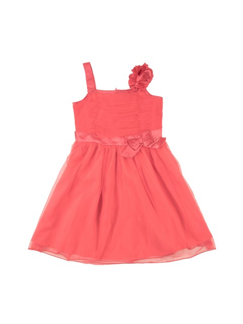 

Cherokee Girls Coral Solid Fit and Flare Dress