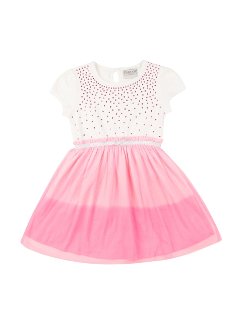 

Cherokee Girls Pink Embellished Fit and Flare Dress