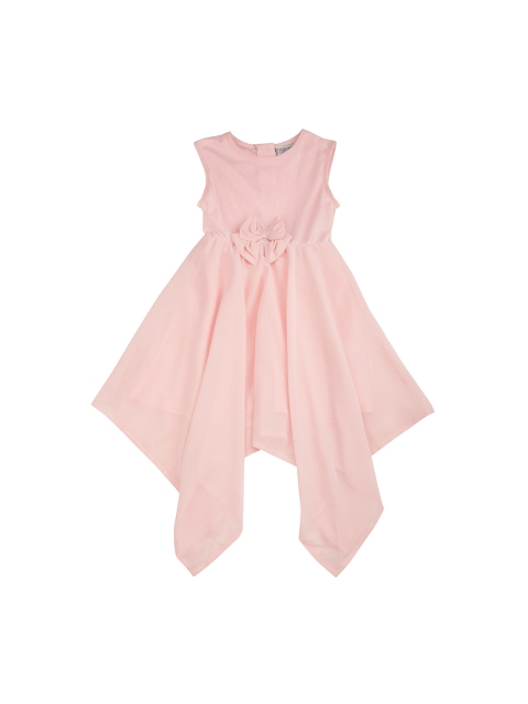 

Cherokee Girls Rose Pink Solid Fit and Flare Dress