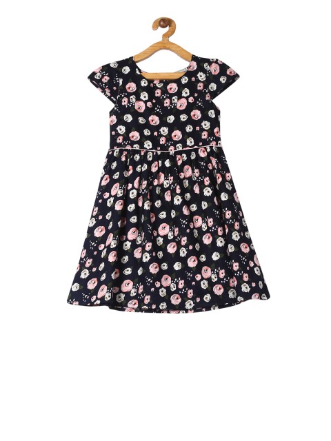 

Cherokee Girls Blue Printed A-Line Dress