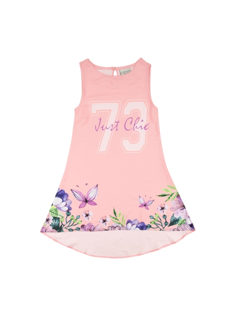 

Cherokee Girls Pink Printed A-Line Dress