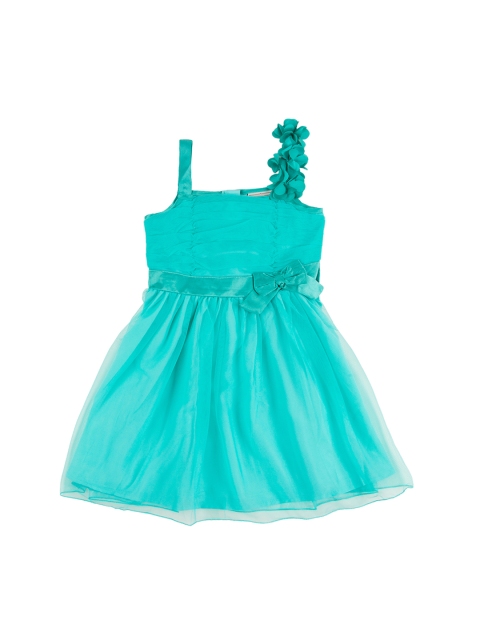 

Cherokee Girls Green Solid Fit and Flare Dress
