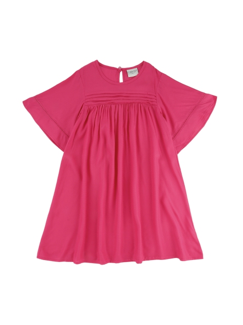 

Cherokee Girls Pink Self Design A-Line Dress