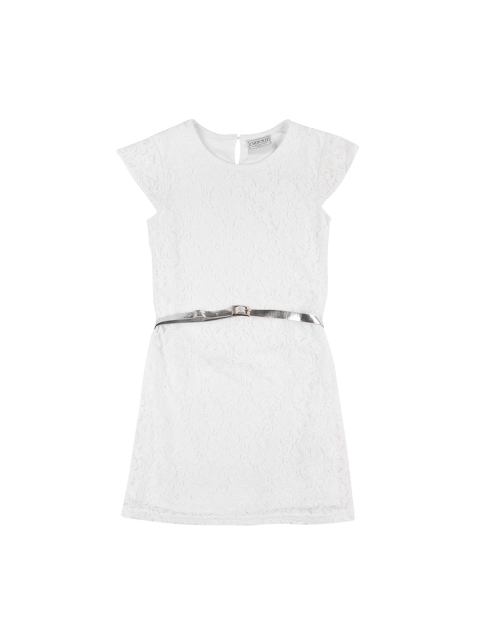 

Cherokee Girls White Lace Sheath Dress