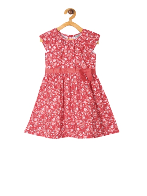 

Cherokee Girls Red Floral Print Fit and Flare Dress
