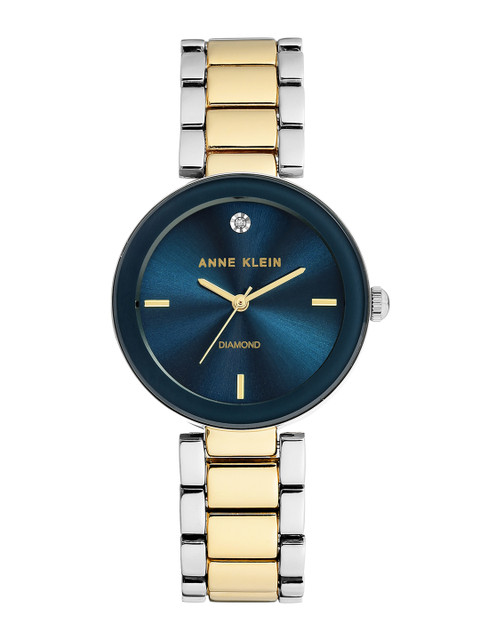 

ANNE KLEIN Women Gold-Toned & Navy Blue Analogue Watch