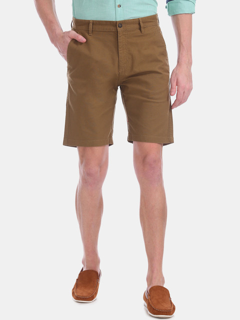 

Ruggers Men Khaki Solid Regular Fit Regular Shorts