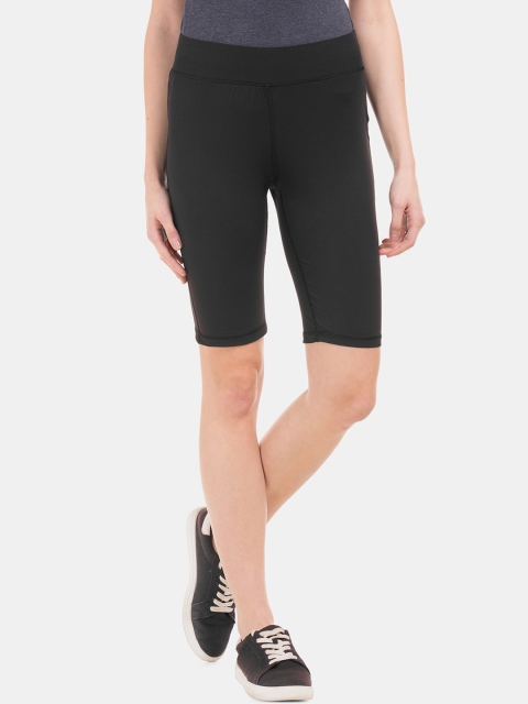 

Sugr Women Black Solid Slim Fit Stretch Active Shorts