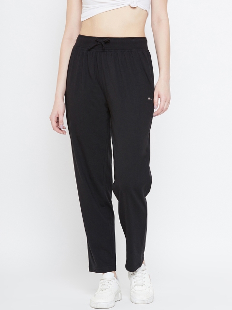 

Okane Women Black Solid Comfort-Fit Track Pants