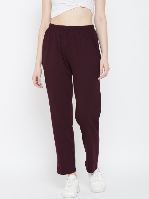 

Okane Women Burgundy Solid Track Pants