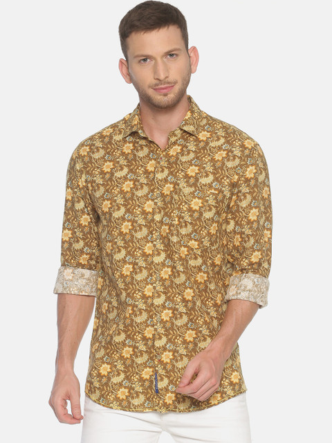 

Linen Club Men Multicoloured Regular Fit Printed Linen Shirt, Multi