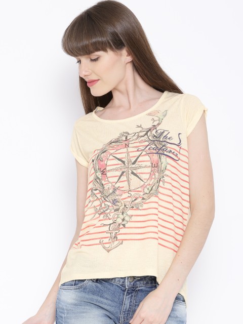 

People Light Yellow The Seafarers Print Top