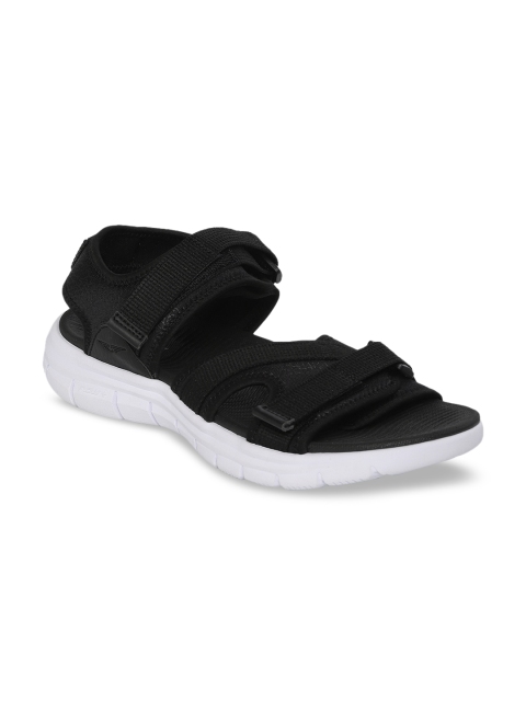 

Red Tape Men Black Solid Sports Sandals