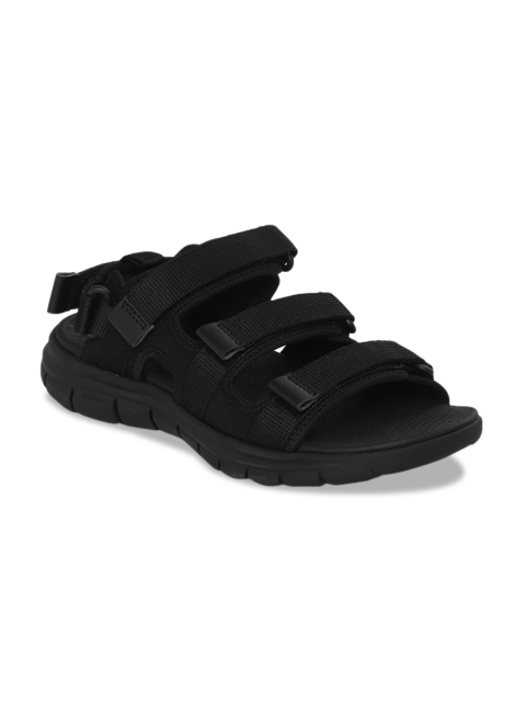 

Red Tape Men Black Solid Sports Sandals
