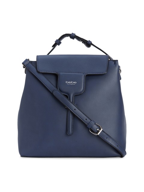 

bebe Navy Blue Solid Sling Bag
