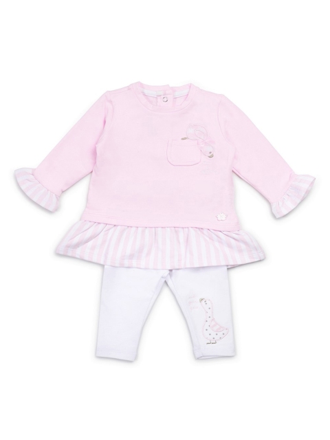 

Chicco Girls Pink & White Embellished Top with Leggings
