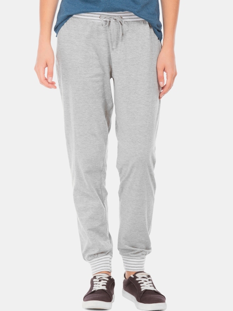 

Sugr Women Grey Solid Striped Trim Joggers