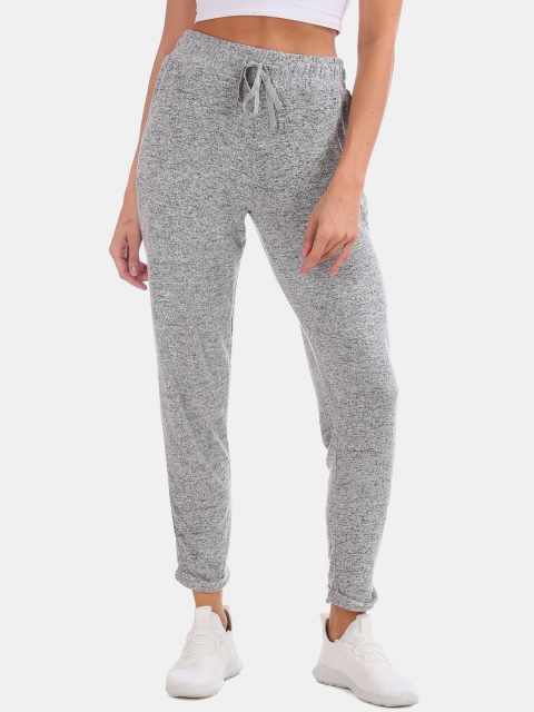 

Sugr Women Grey Solid Heathered Active Track Pants