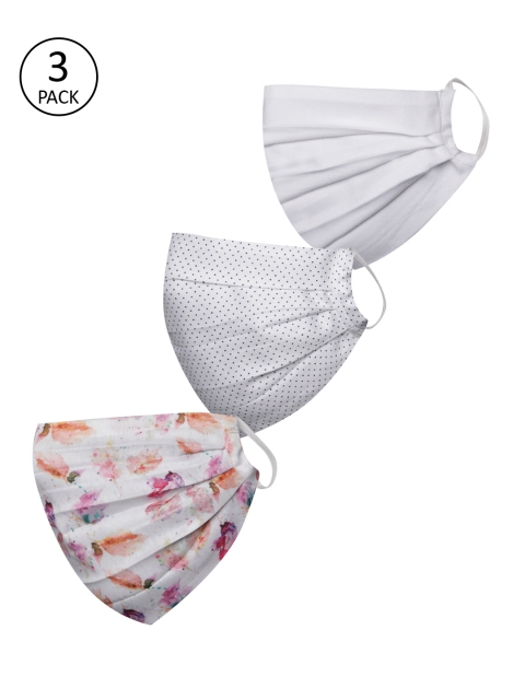 

JBN Creation Kids 3 Pcs 2 -Ply Reusable Anti-Pollution Protective Printed Cotton Masks, Pink