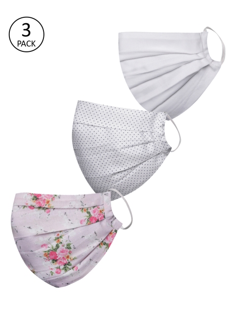 

JBN Creation Kids 3 Pcs 2 Ply Reusable Protective Outdoor Printed Cotton Masks, Pink