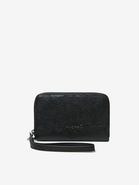 

Desigual Women Black Self Design Zip Around Wallet