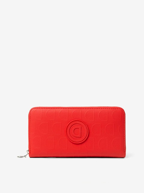 

Desigual Women Red Textured Zip Around Wallet