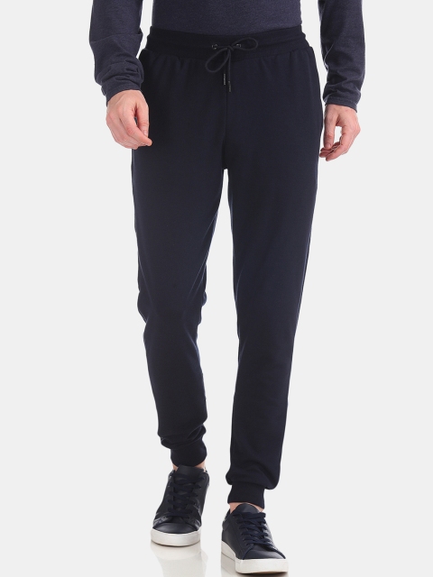 

Colt Men Blue Solid Panelled Joggers