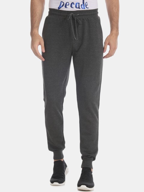 

Colt Men Grey Solid Straight-Fit Knit Joggers