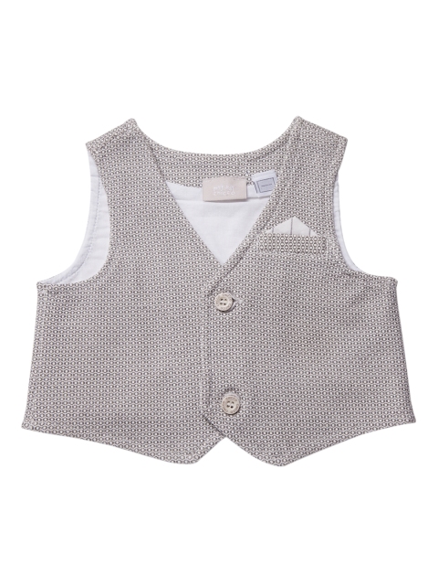 

Chicco Boys Off-White & Black Printed Waistcoat