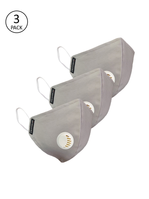 

DENNISON Unisex 3 Pcs 2 Ply Water and Stain Repellent Outdoor Protective Mask, Grey