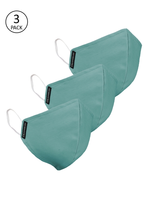 

DENNISON Unisex 3 Pcs 2 Ply Water and Stain Repellent Outdoor Protective Mask, Turquoise blue
