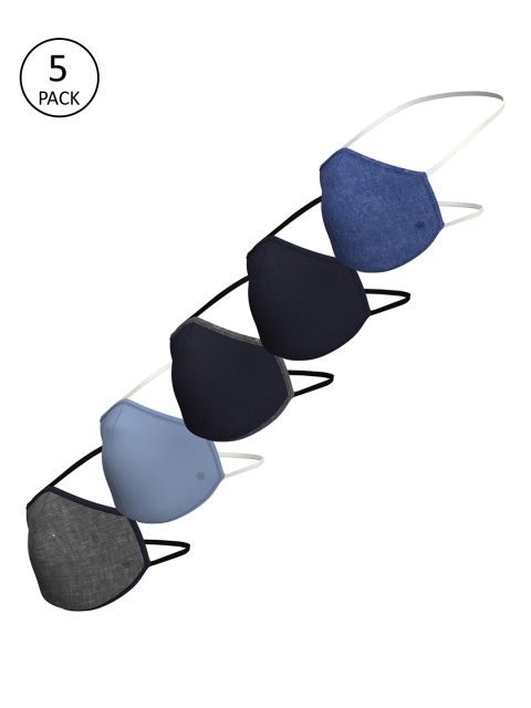 

Louis Philippe Men Assorted 5 Pcs 3-Ply Reusable Outdoor Masks