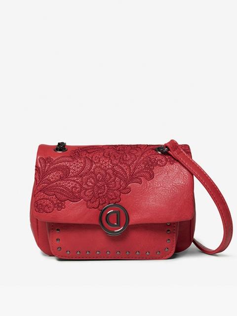

Desigual Red Self Design Sling Bag