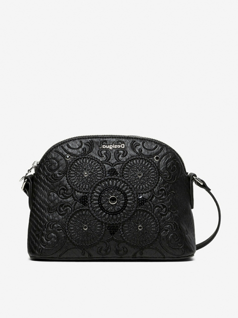 

Desigual Black Self Design Sling Bag